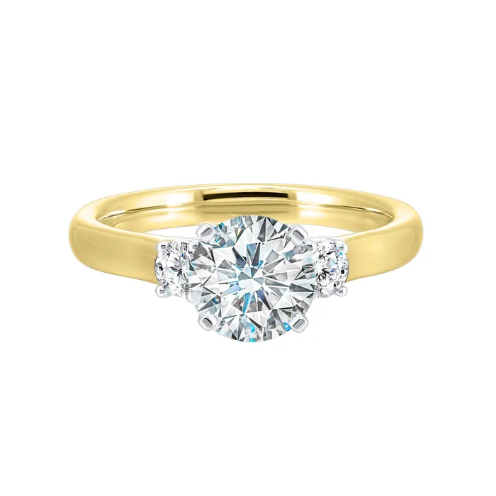 Rings GEMS ONE CORPRATION ThollotColorado Cut 14K White Yellow Gold 025ctw 4 Prong Style Diamond SemiMount Engagement Ring