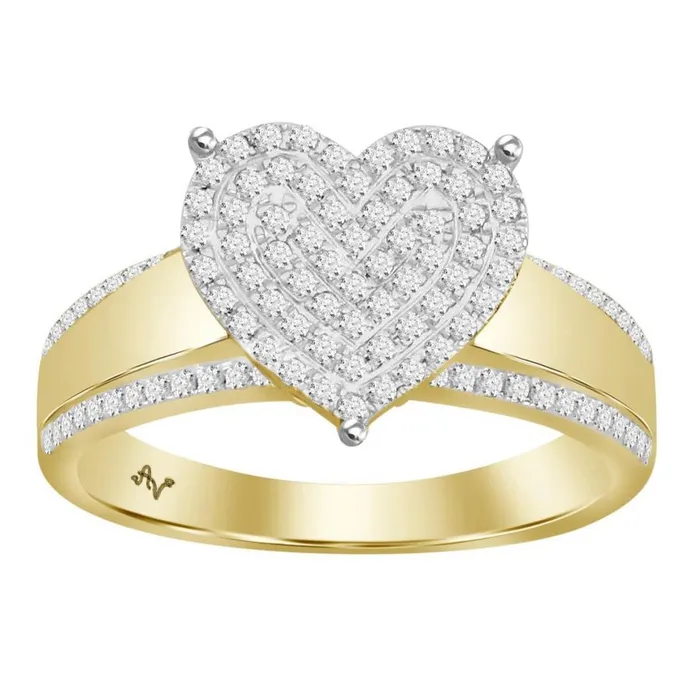 Rings LADIES RING 033CT ROUND DIAMOND 10K YELLOW GOLD AV