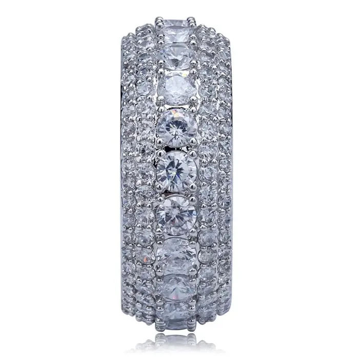 Rings The Icetruck 5 Layer Diamond Band Ring in White Gold Rings The Icetruck 5 Layer Diamond Band Ring in White Gold