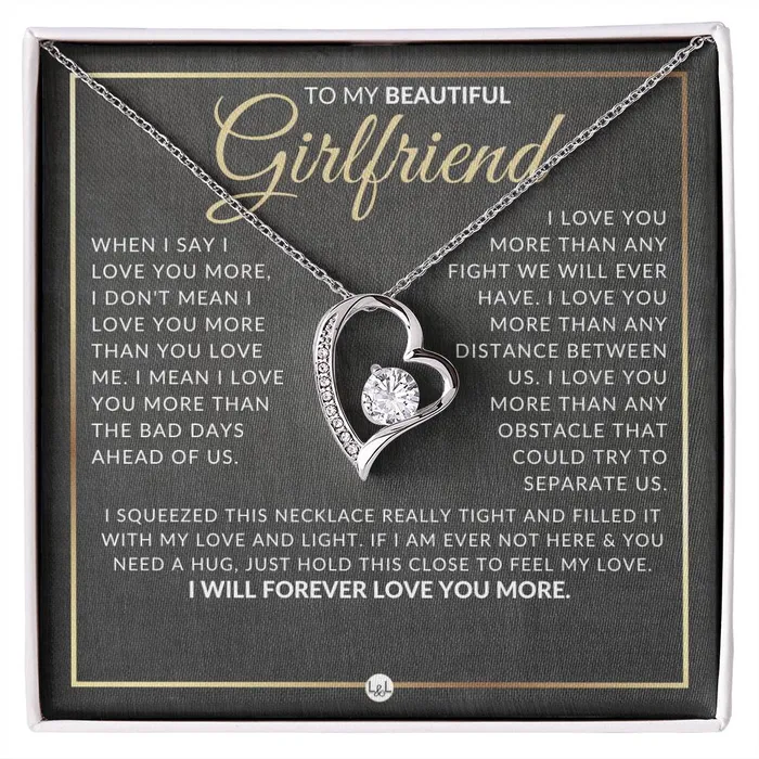 ShineOn Fulfillment Necklaces SurpriseGift For Girlfriend Open Heart Pendant Necklace Sentimental and Romantic Christmas Valentines Day Birthday or Anniversary Present