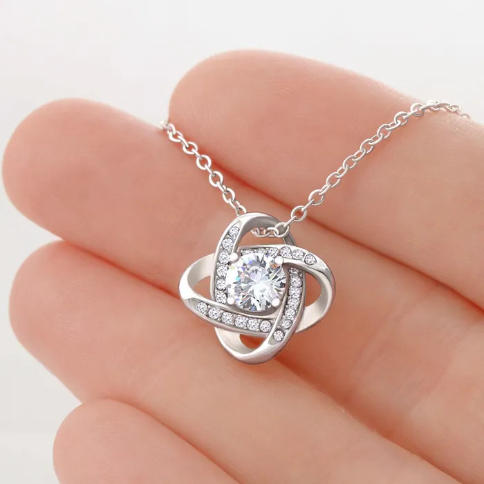 ShineOn Fulfillment Necklaces To My Favorite Pickleball Partner Stay Out of the Kitchen Knot Pendant Necklace The Perfect Pickleball Gift