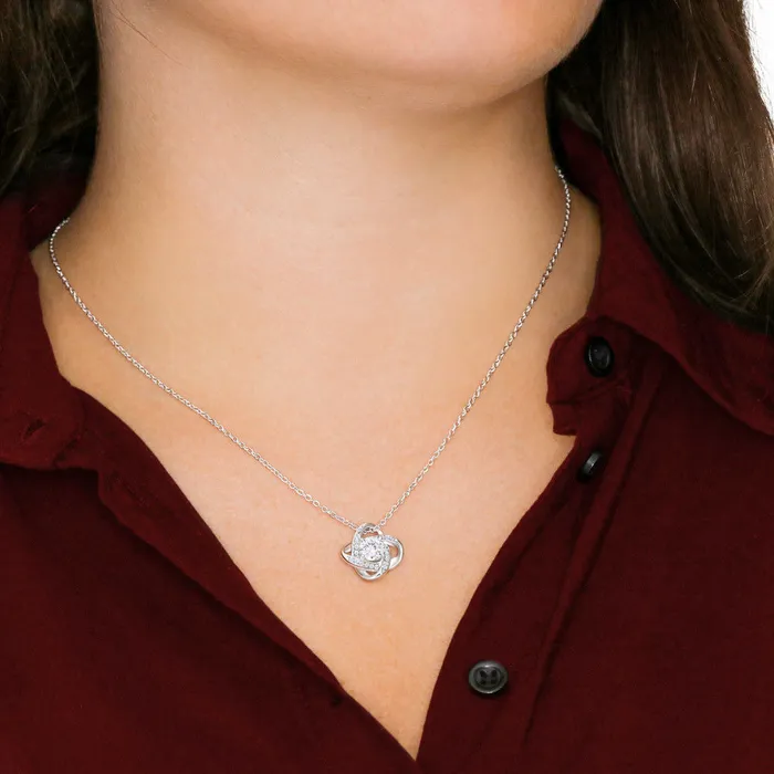 ShineOn Fulfillment Necklaces To My Favorite Pickleball Partner Stay Out of the Kitchen Knot Pendant Necklace The Perfect Pickleball Gift