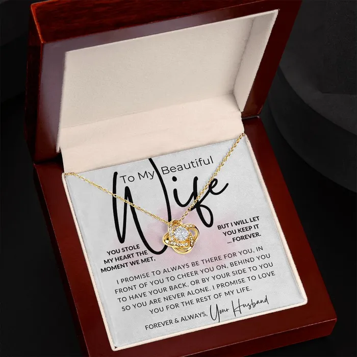 ShineOn Fulfillment Necklaces You Stole My Heart To My Wife Necklace From Husband Christmas Gifts Birthday Present Wedding Anniversary Gift Valentines Day