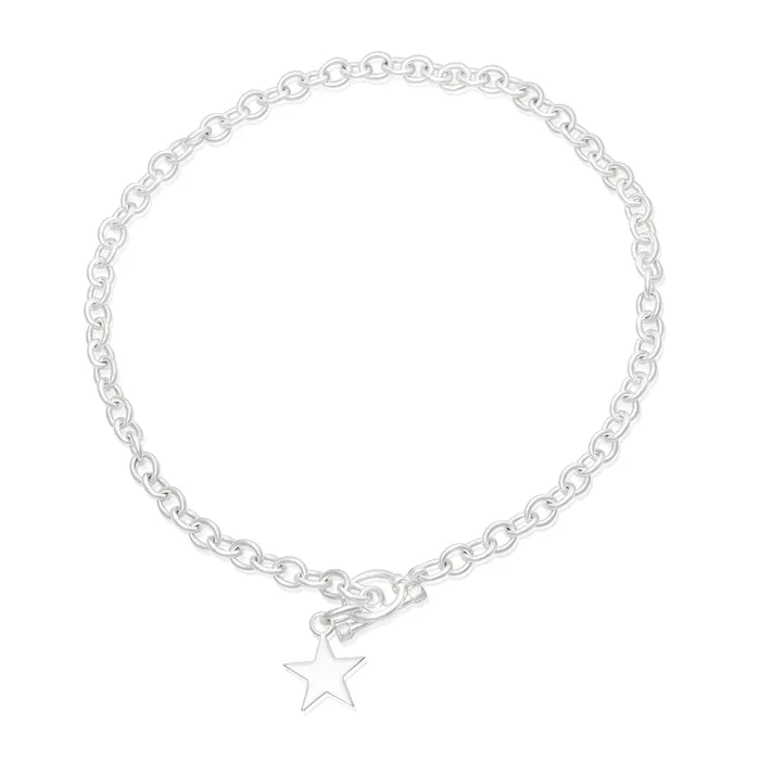 Teeda Necklaces N007 Sm Oval Link Charm Necklace