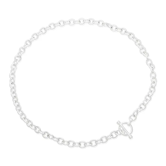 Teeda Necklaces N007 Sm Oval Link Charm Necklace