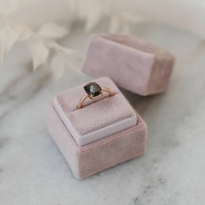 The Portia Platinum White Size 475 Stone PS44 Cinque Ring Box Custom Engraving 0 VENVS Rings