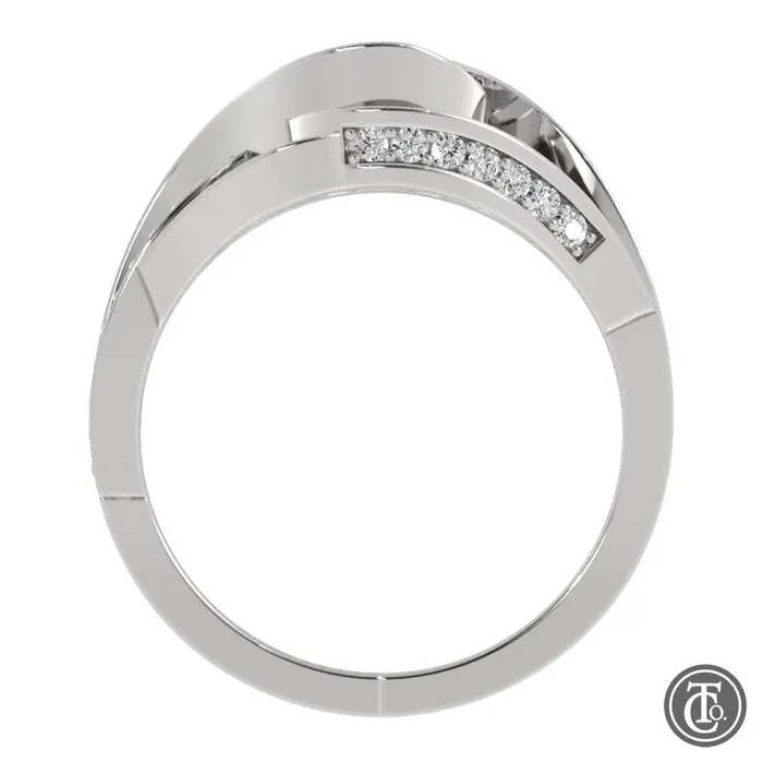 Thollot Co Rings Bypass Style Weave Band SemiMount Engagement Ring with Diamond Accents Thollot Co Rings Bypass Style Weave Band SemiMount Engagement Ring with Diamond Accents