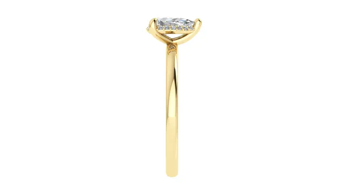 THOLLOT DIAMONDS AND FINE JEWELRY 14K Yellow Gold 77ctw Hidden Halo Engagement Ring by Thollot Rings