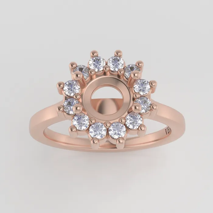 VENVS Rings The Soleil 18k Rose Size 5 Stone Moissanite Pear 9x6mm Cinque Ring Box Custom Engraving 0